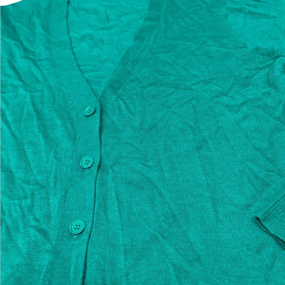 🍀 J.Crew Green 100% Merino Wool Cardigan Sweater Women’s Size XL - Picture 9 of 16